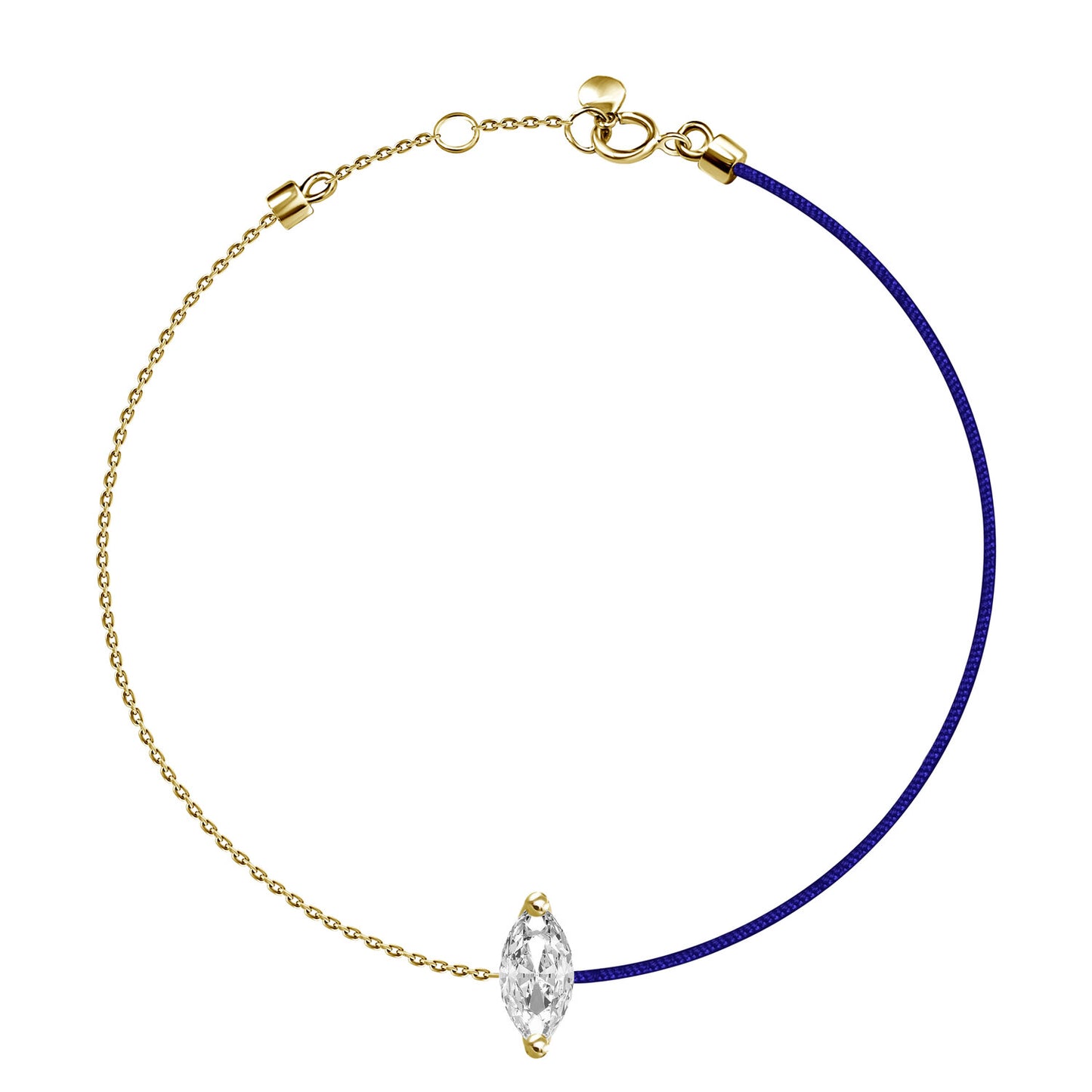 18k Bracelet Diamond 1 Silk Thread