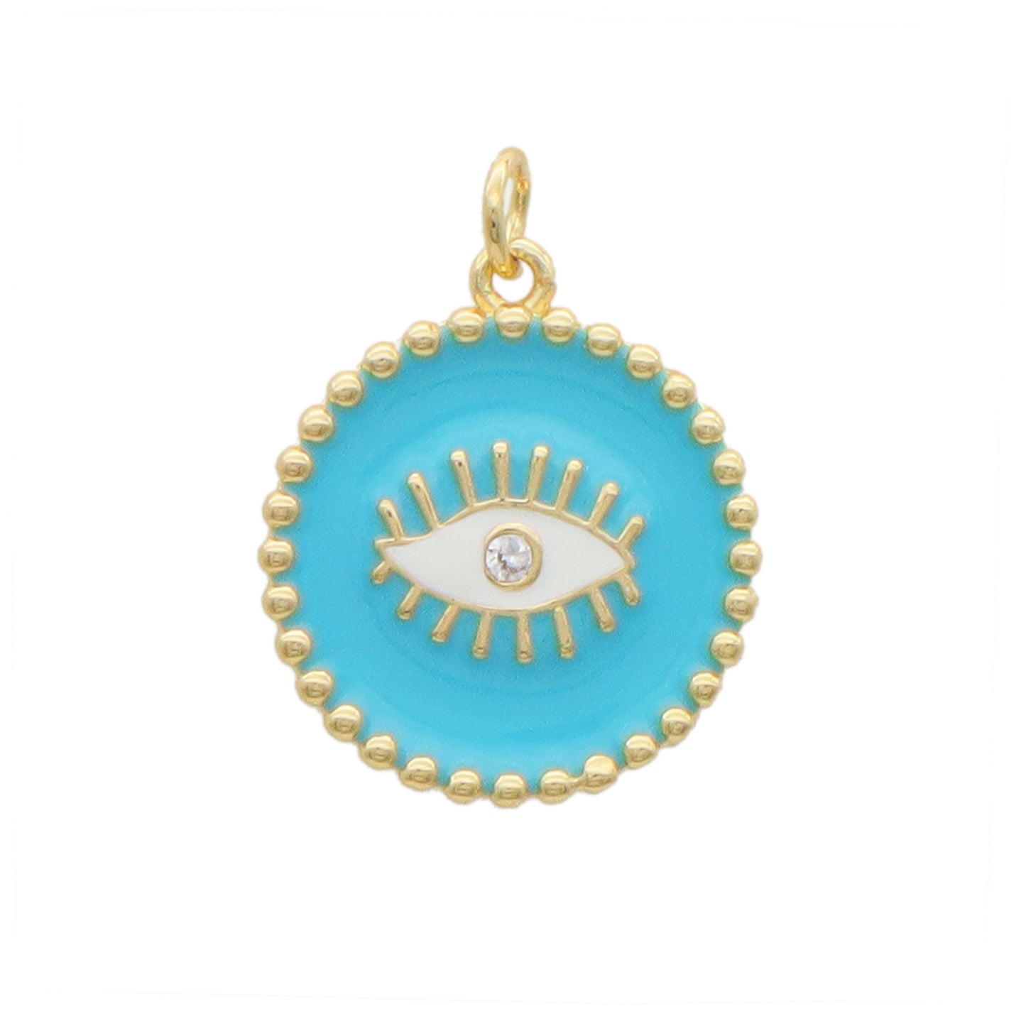 Round Shape White CZ Eye