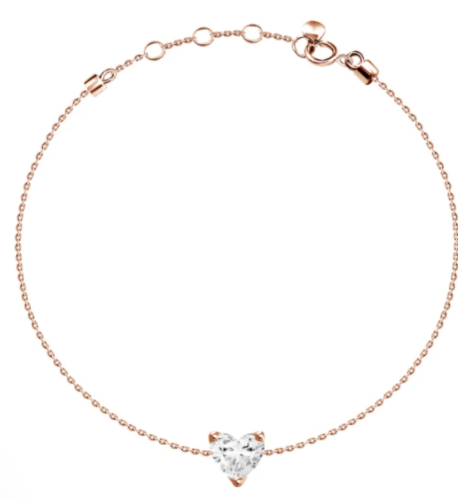 Heart Diamond solitaire bracelet
