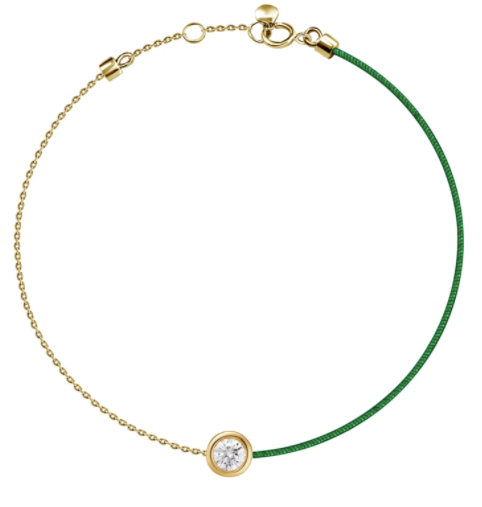 18k Bracelet Diamond 1 Silk Thread