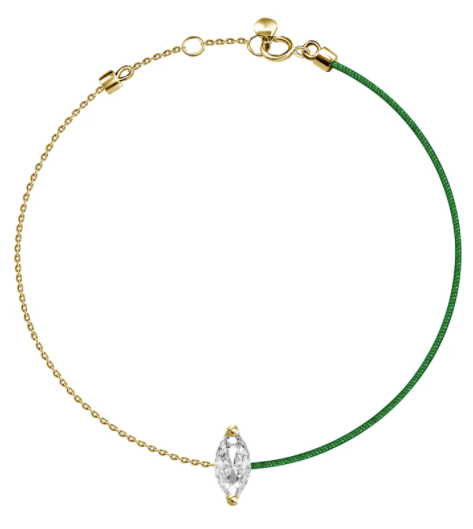 18k Bracelet Diamond 1 Silk Thread