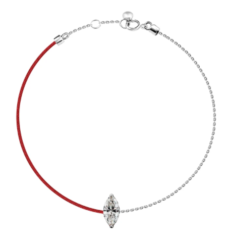 18k Bracelet Diamond 1 Silk Thread