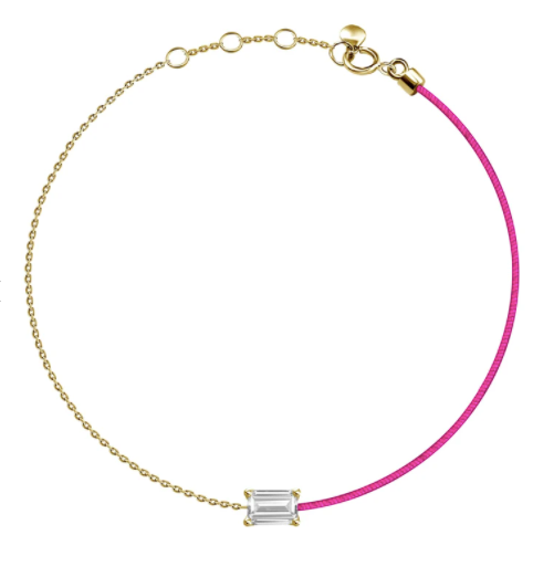 18k Bracelet Diamond 1 Silk Thread