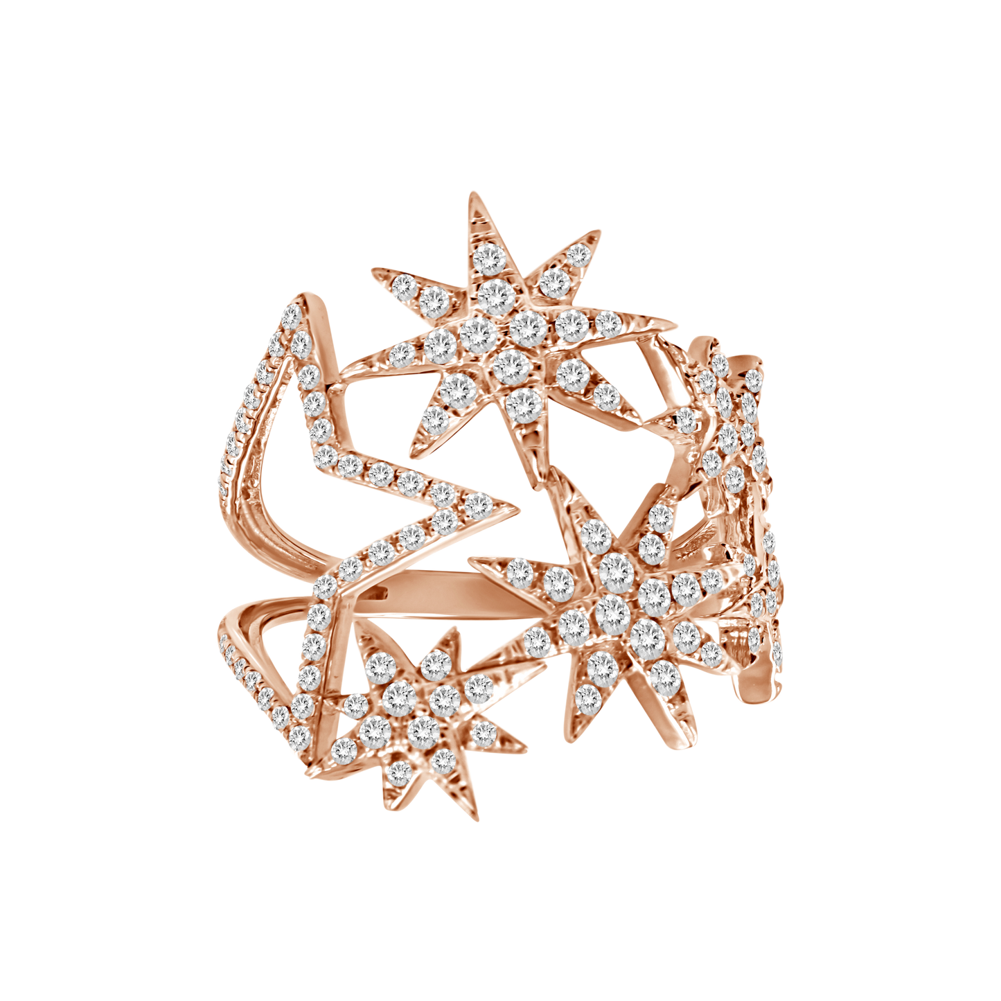 18K Stars Diamond Ring