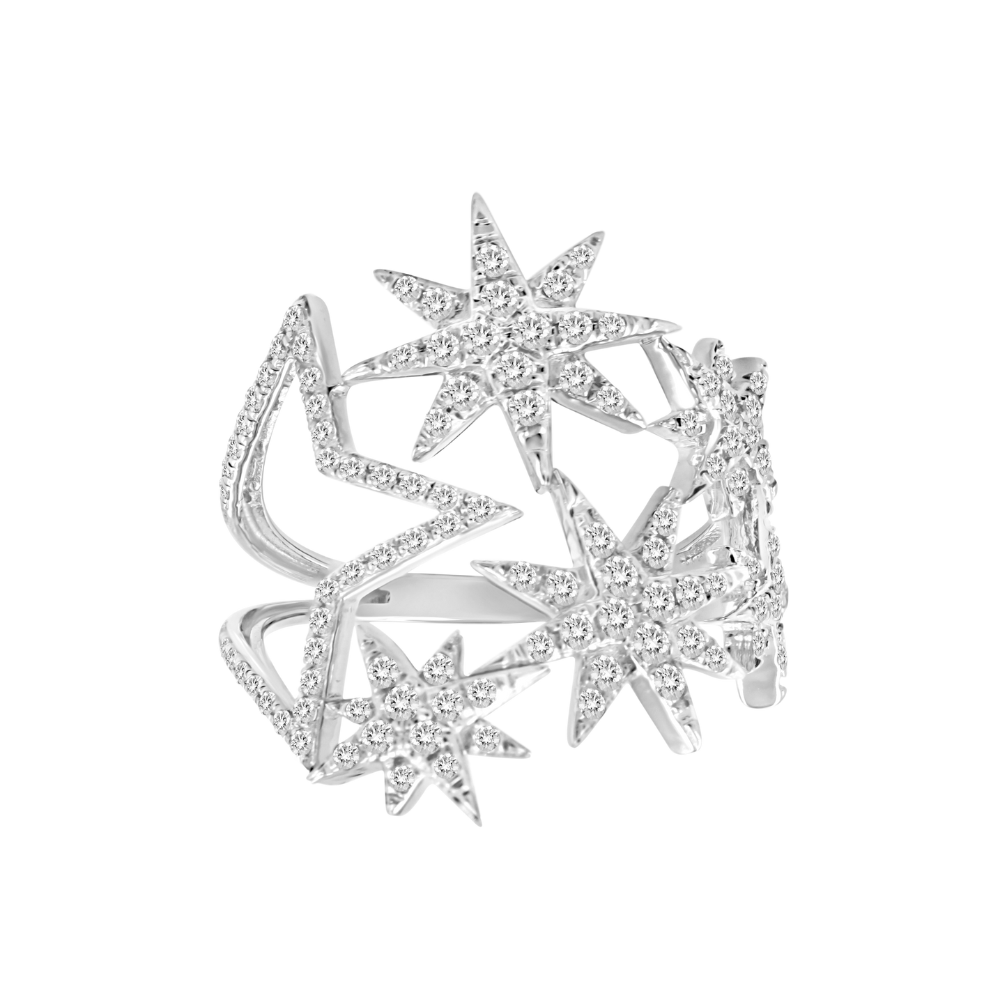18K Stars Diamond Ring