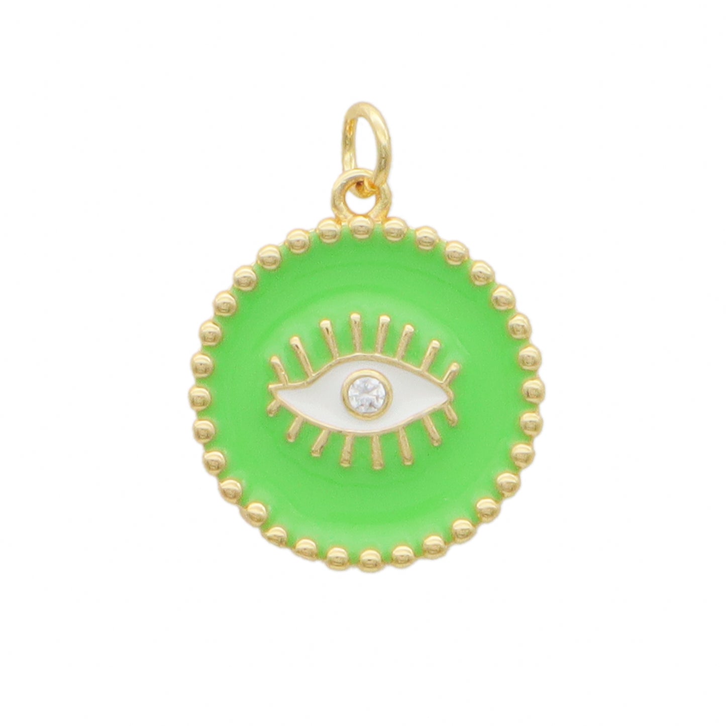 Round Shape White CZ Eye