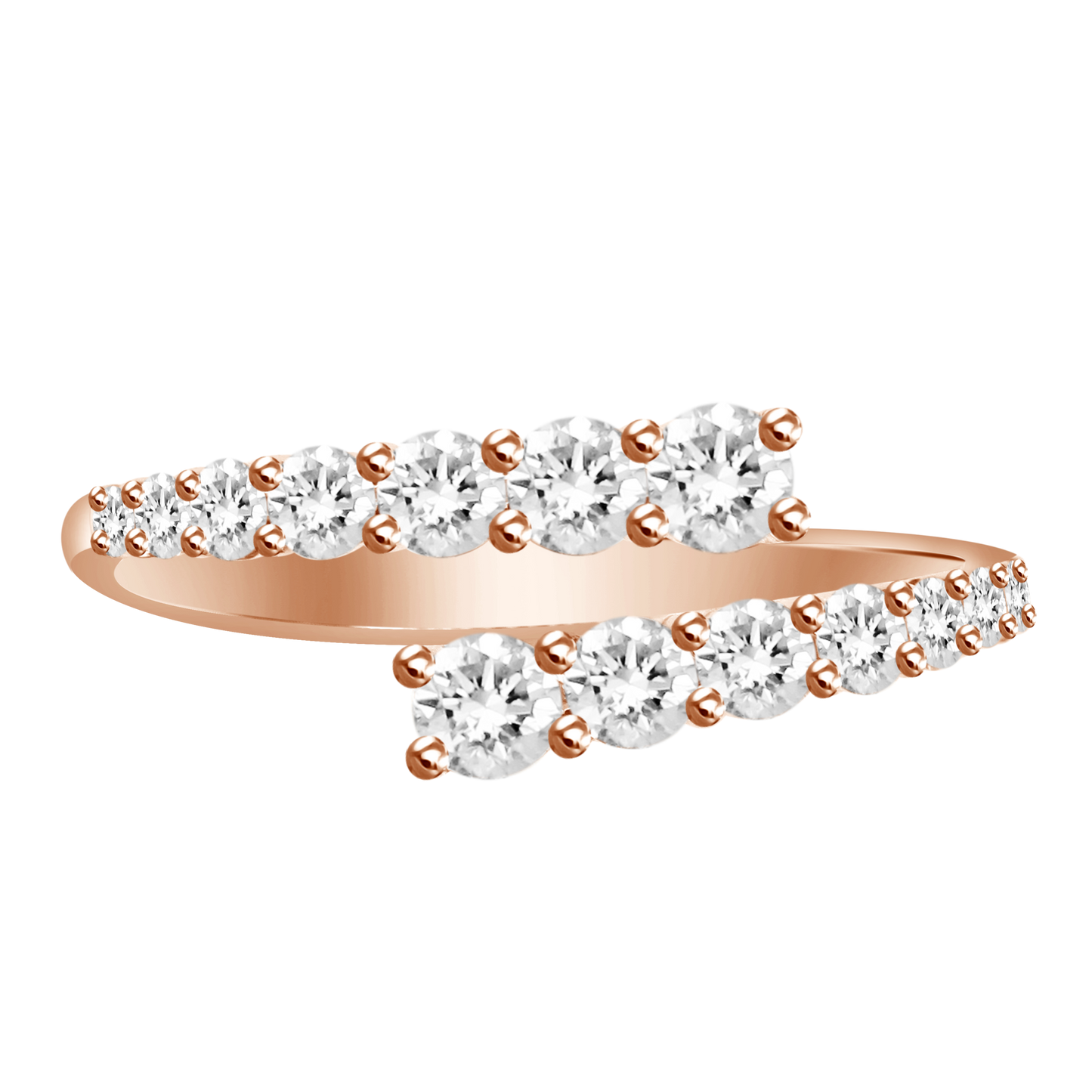 18k Diamond Wrap Ring Adjustable