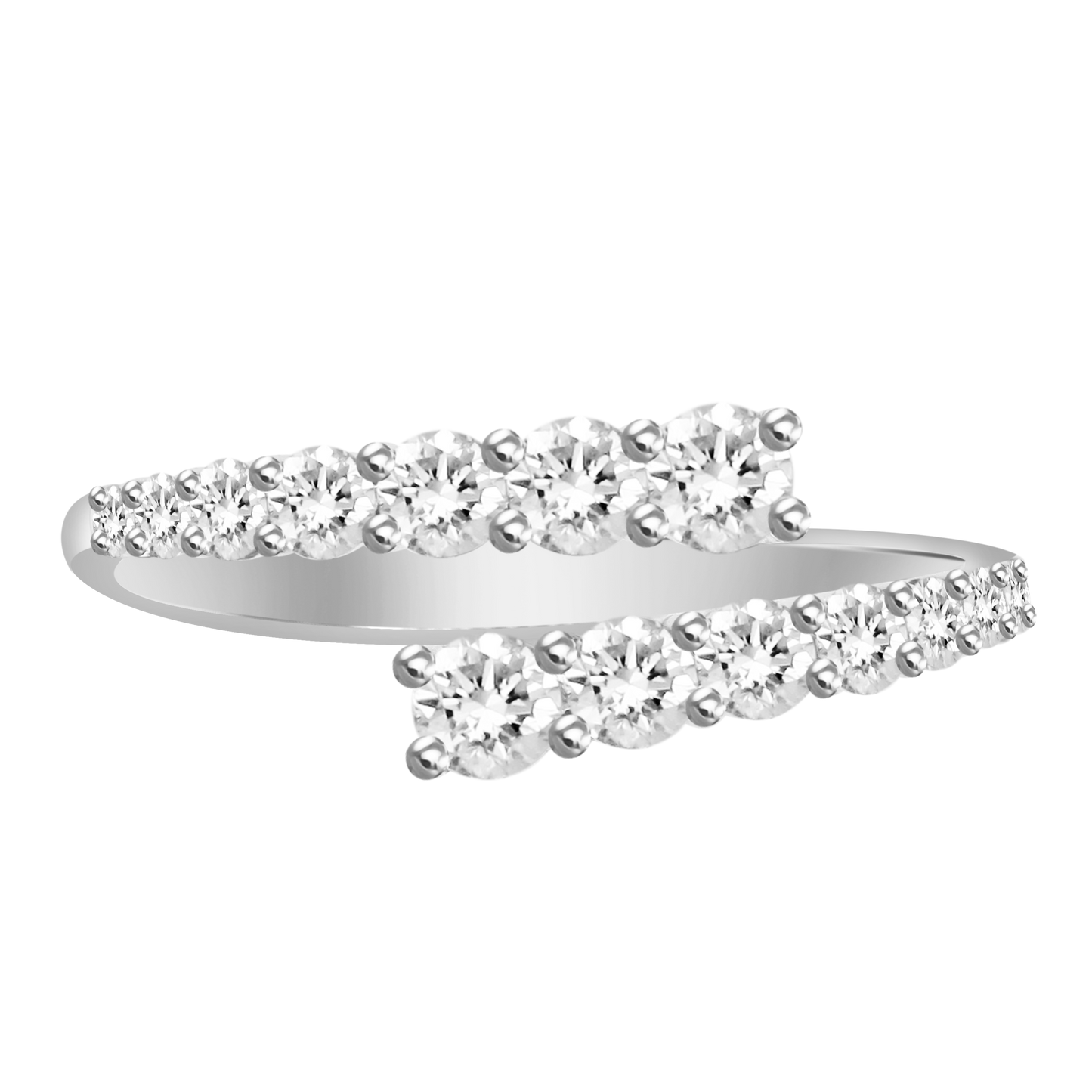 18k Diamond Wrap Ring Adjustable