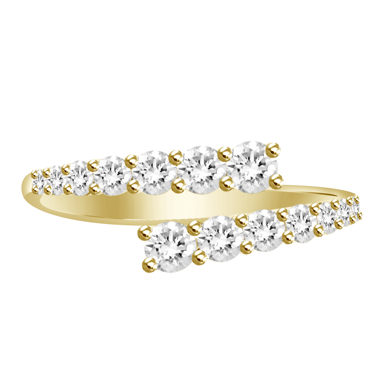 18k Diamond Wrap Ring Adjustable