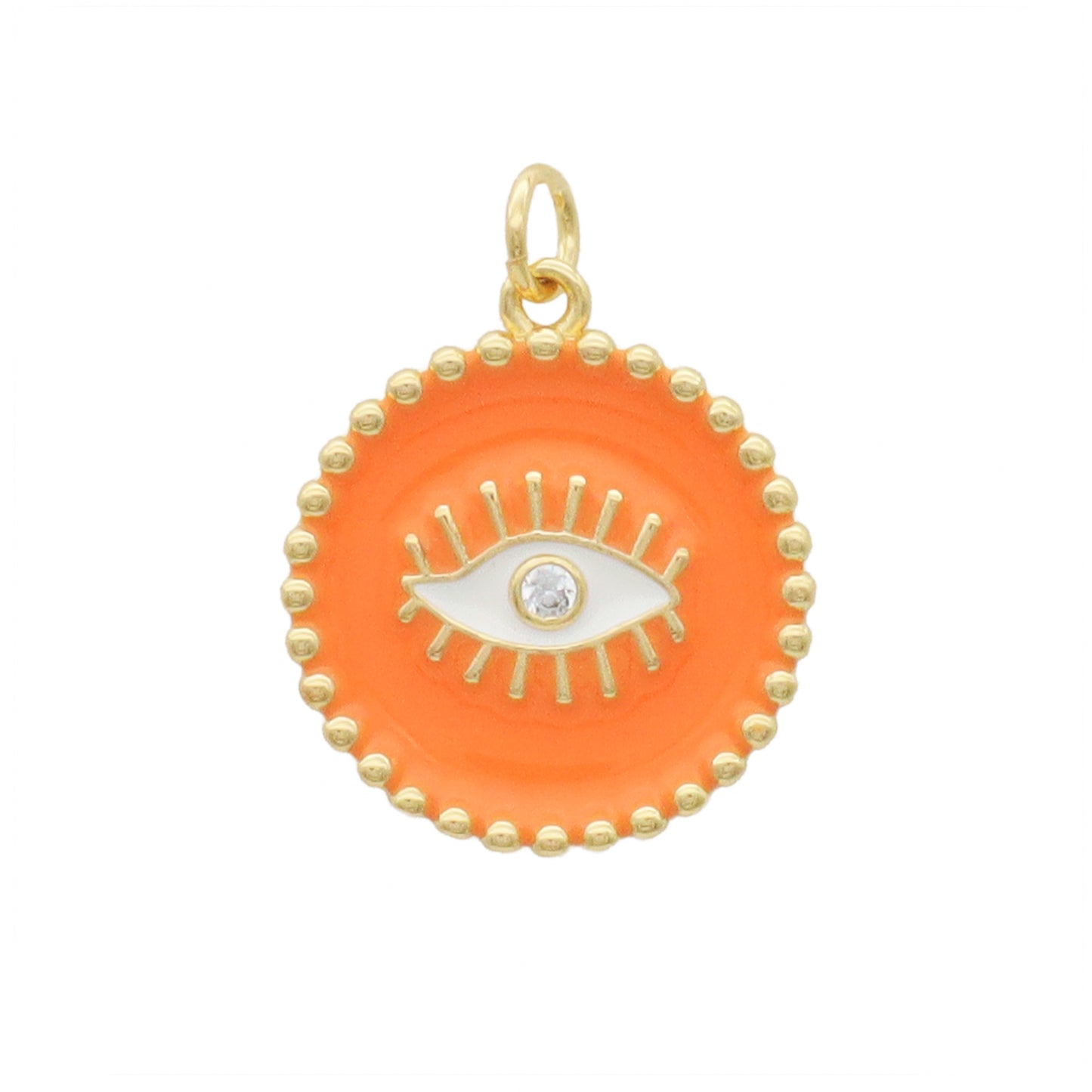 Round Shape White CZ Eye