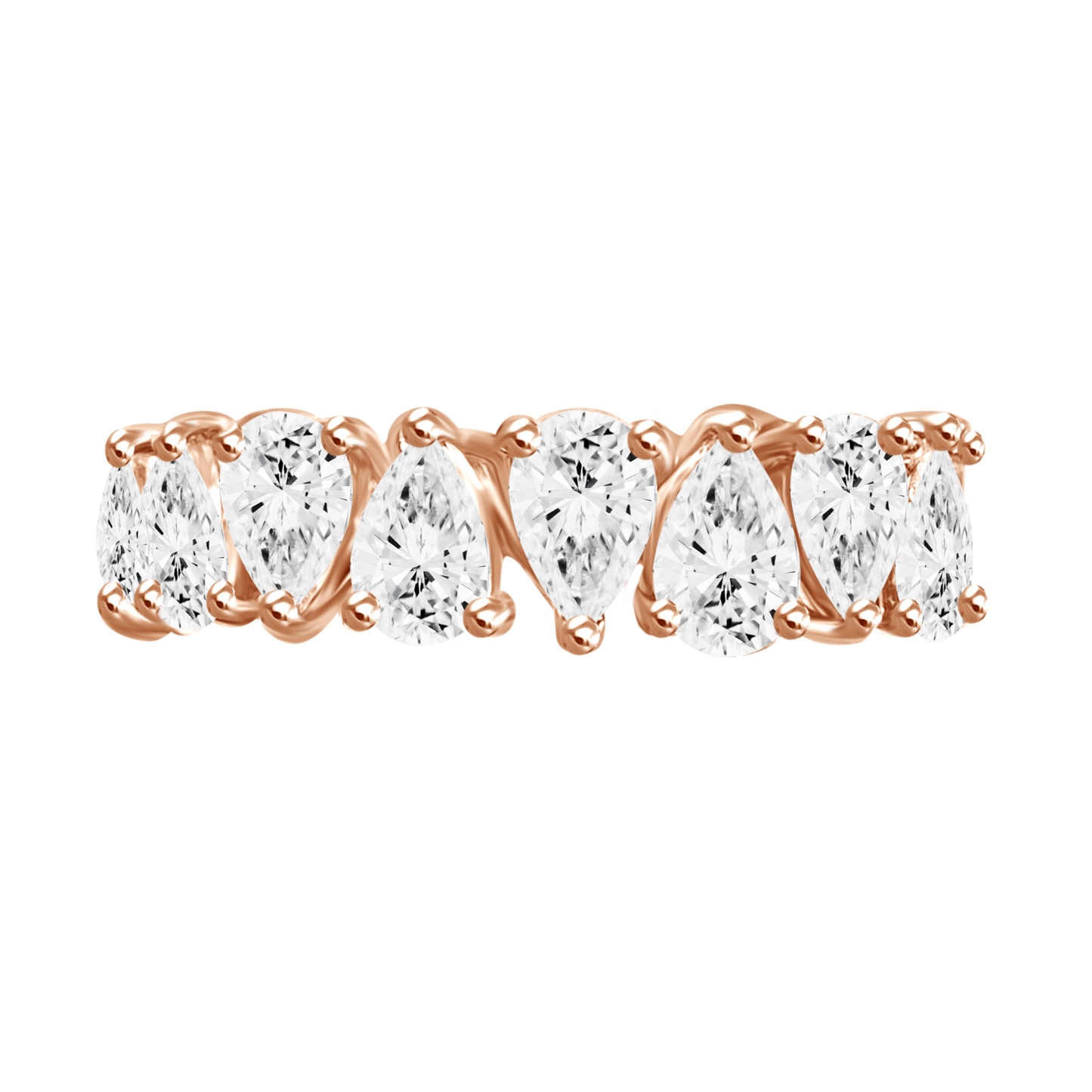 18K Pear Diamond Eternity Band