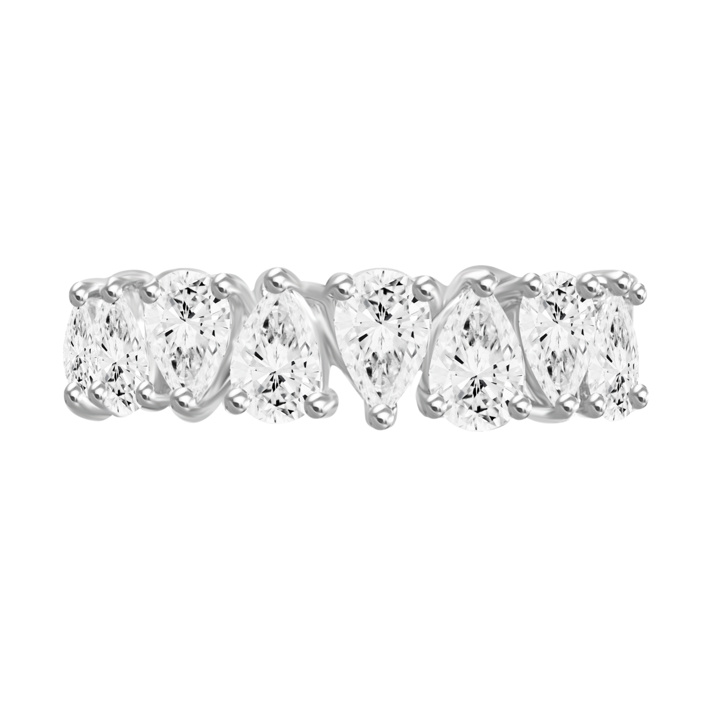 18K Pear Diamond Eternity Band