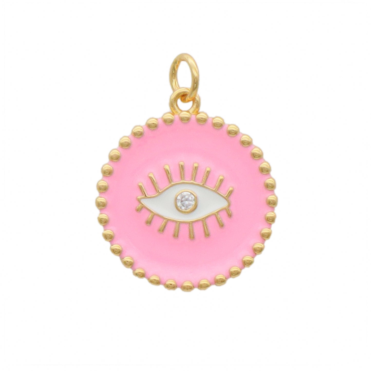 Round Shape White CZ Eye