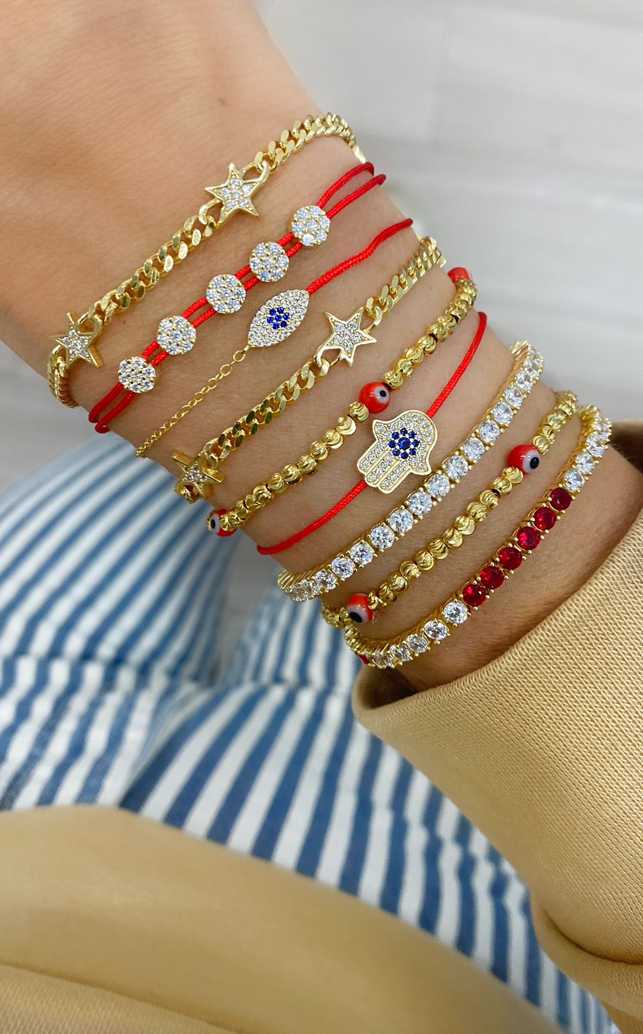 Star Cuban Zirconia Chain Bracelet
