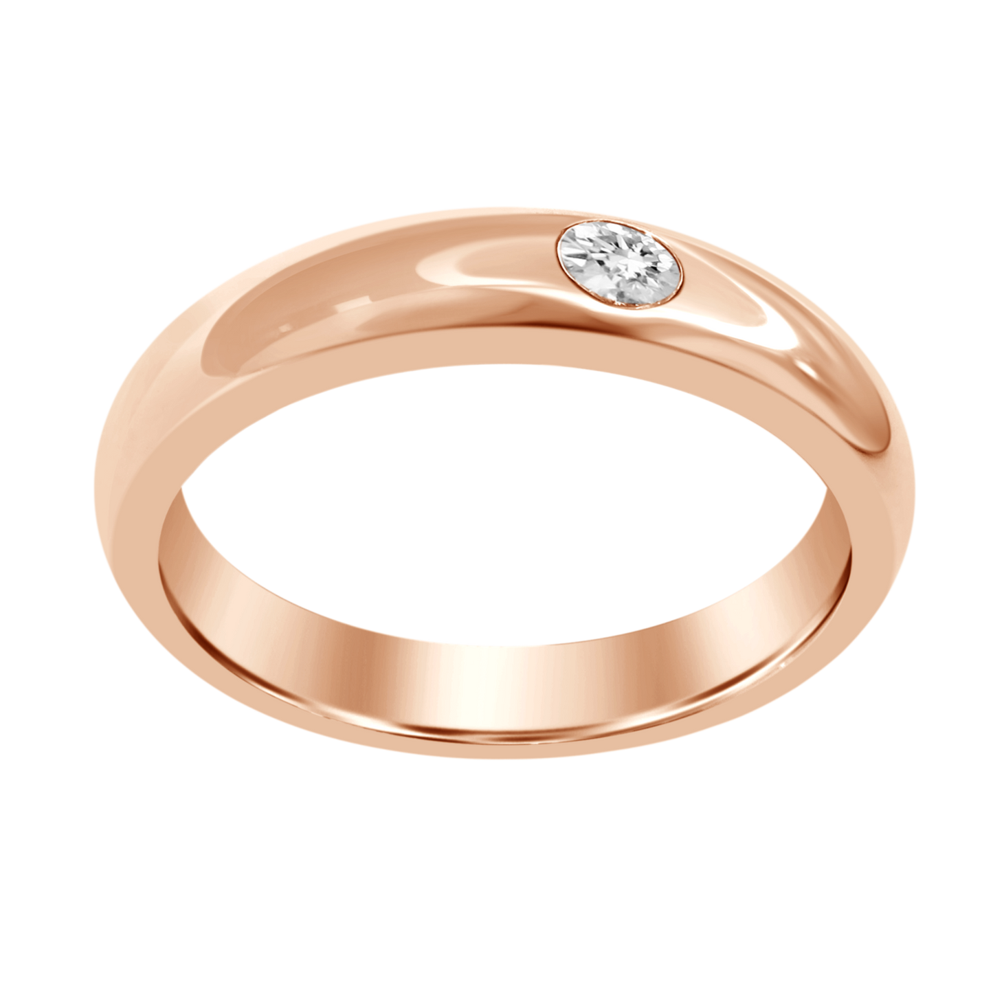 18k Diamond Round Dome Ring