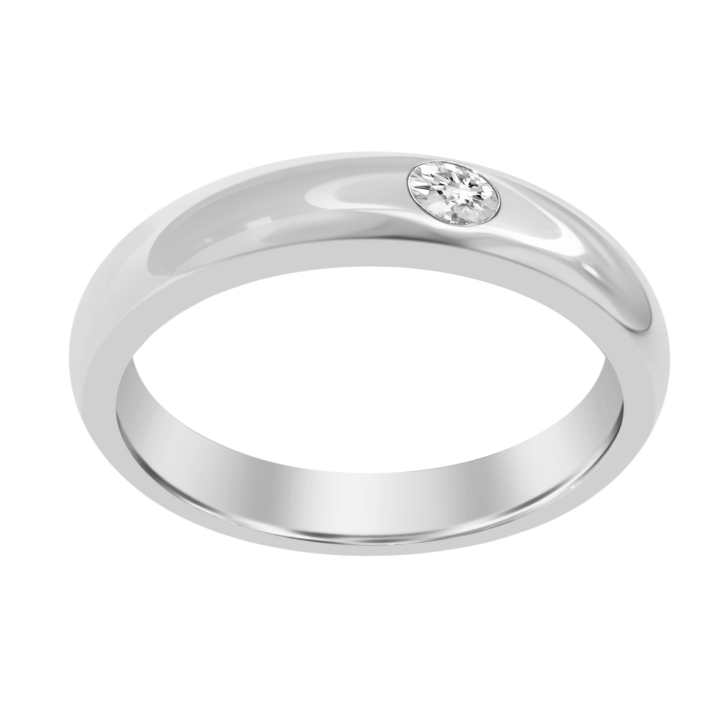 18k Diamond Round Dome Ring