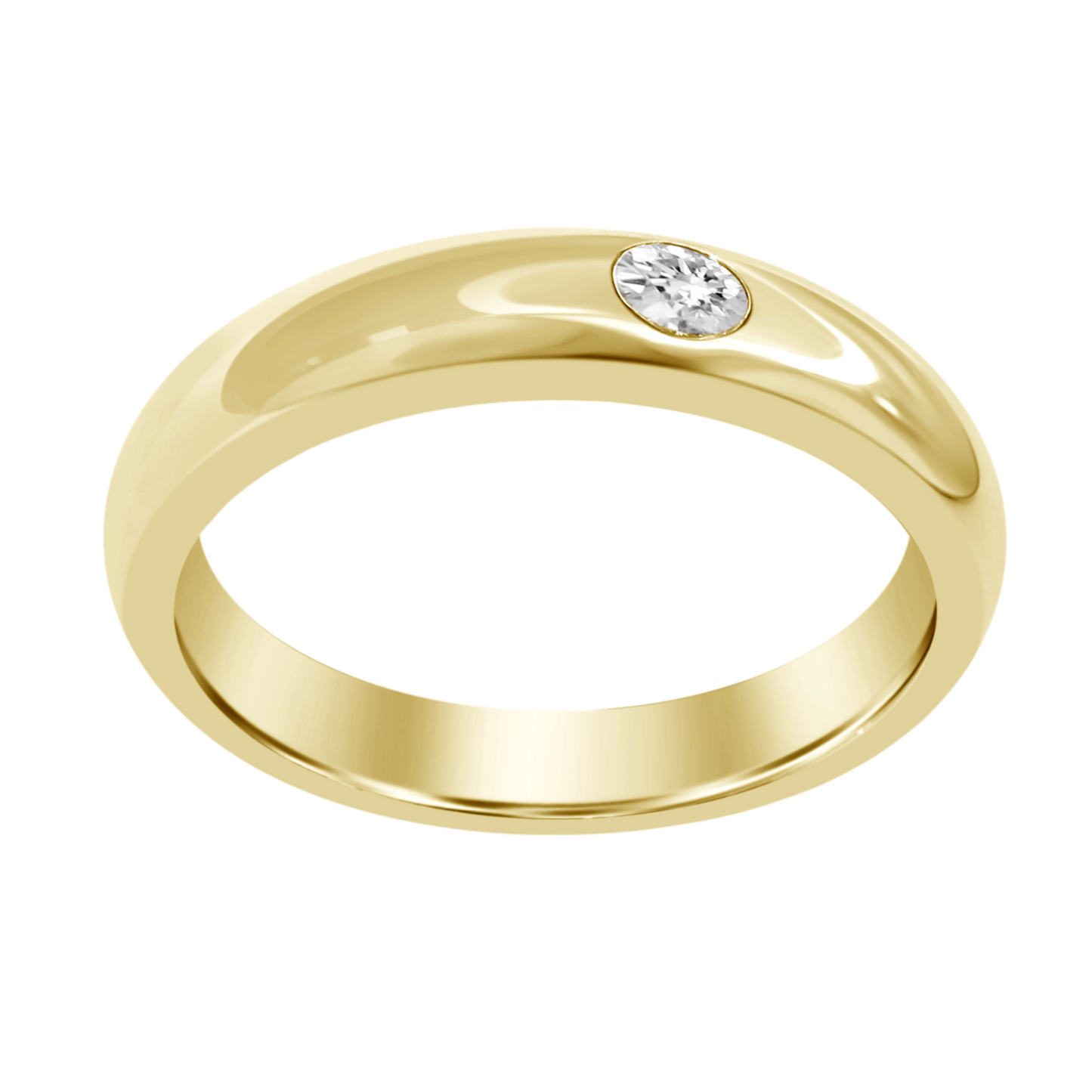 18k Diamond Round Dome Ring