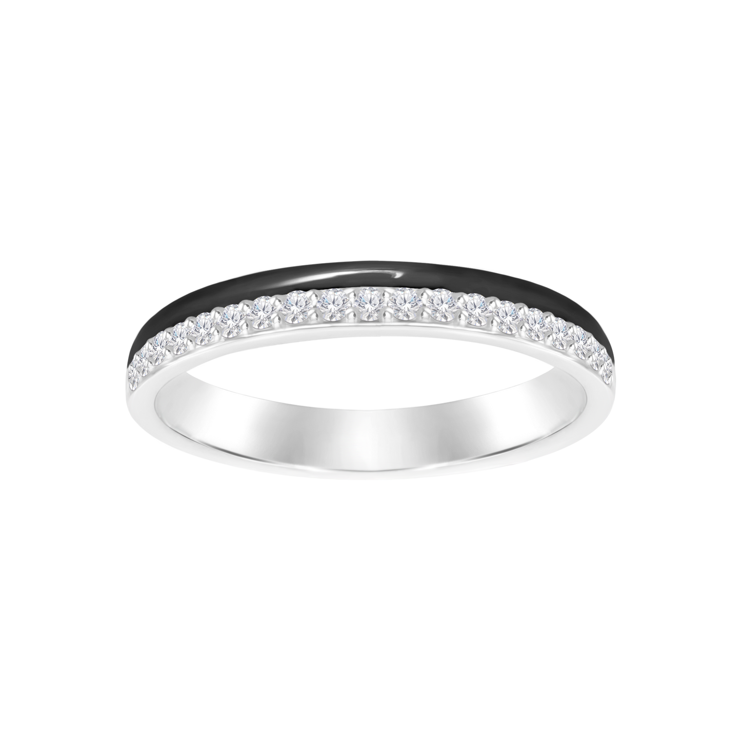 18k Enamel and Diamond Ring