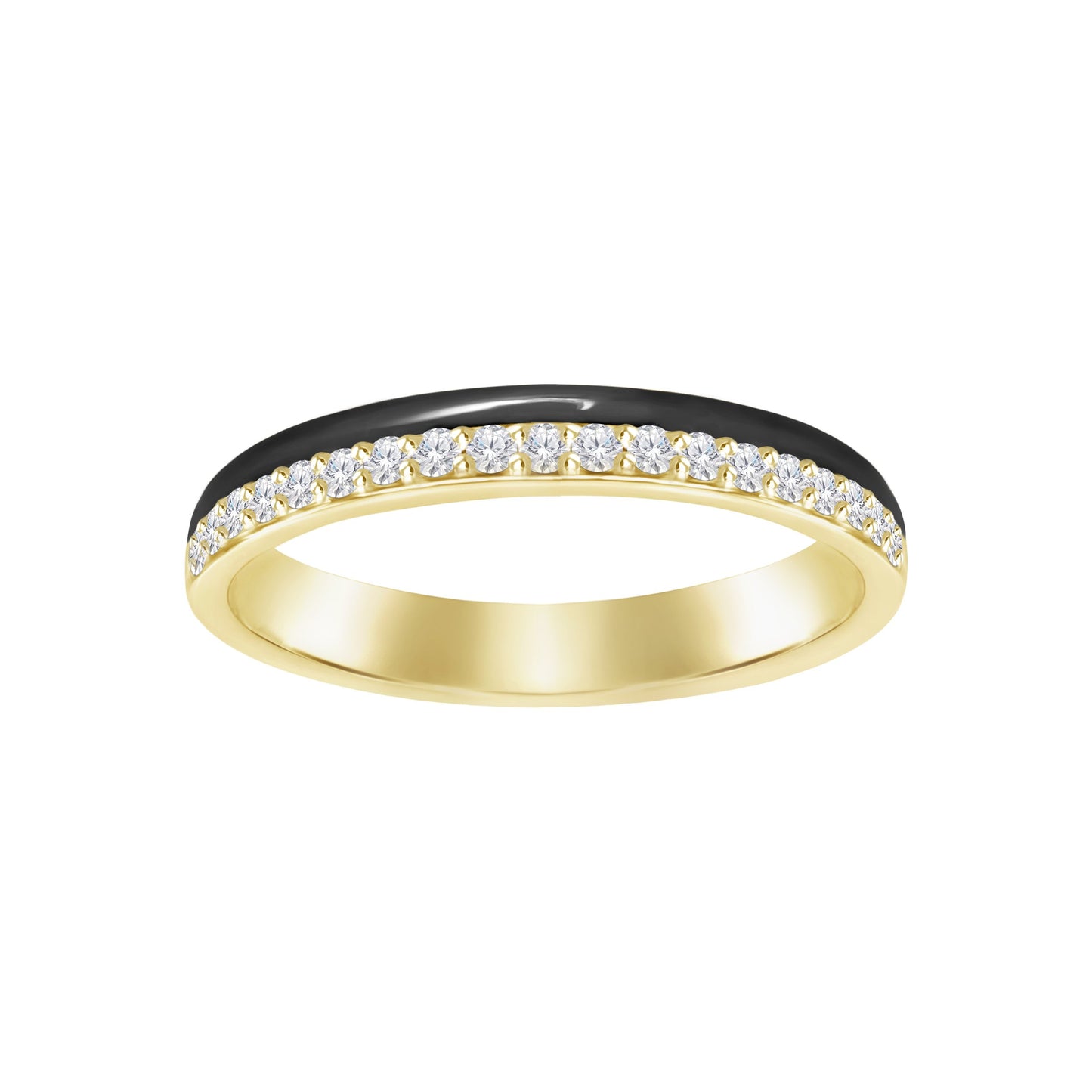 18k Enamel and Diamond Ring