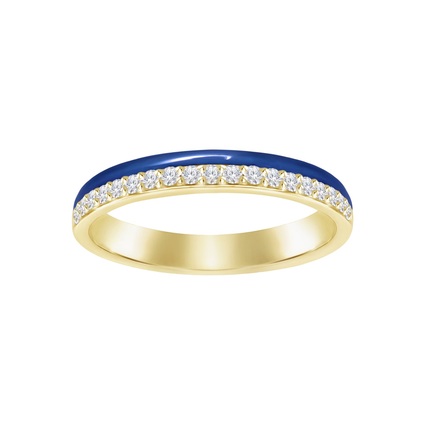 18k Enamel and Diamond Ring