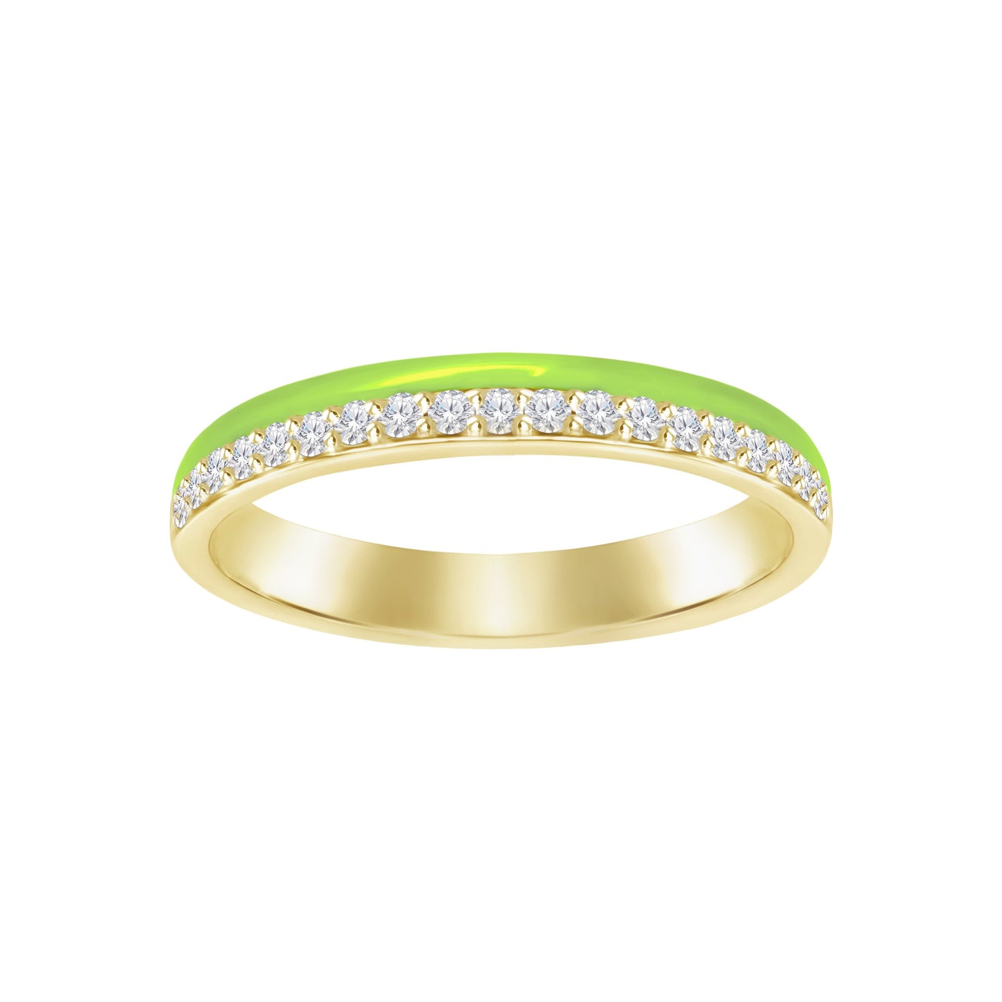 18k Enamel and Diamond Ring