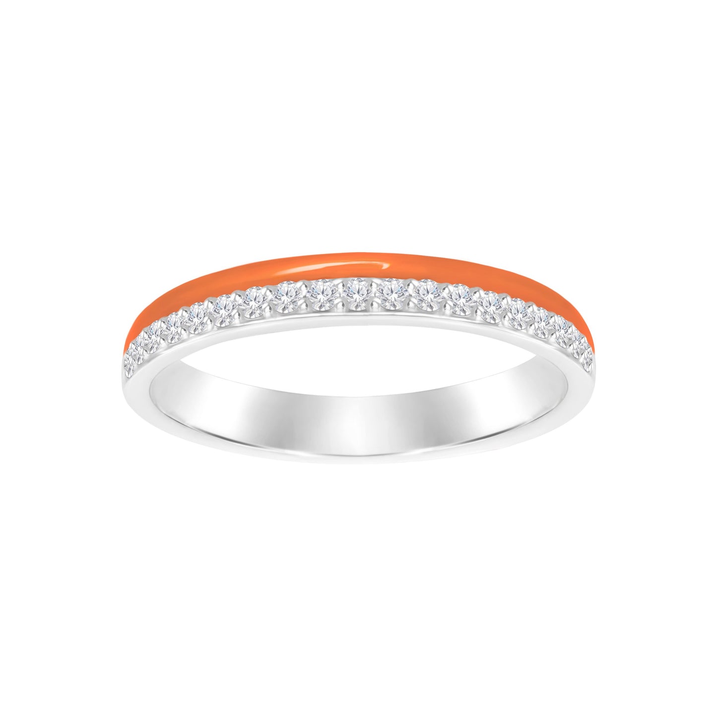 18k Enamel and Diamond Ring