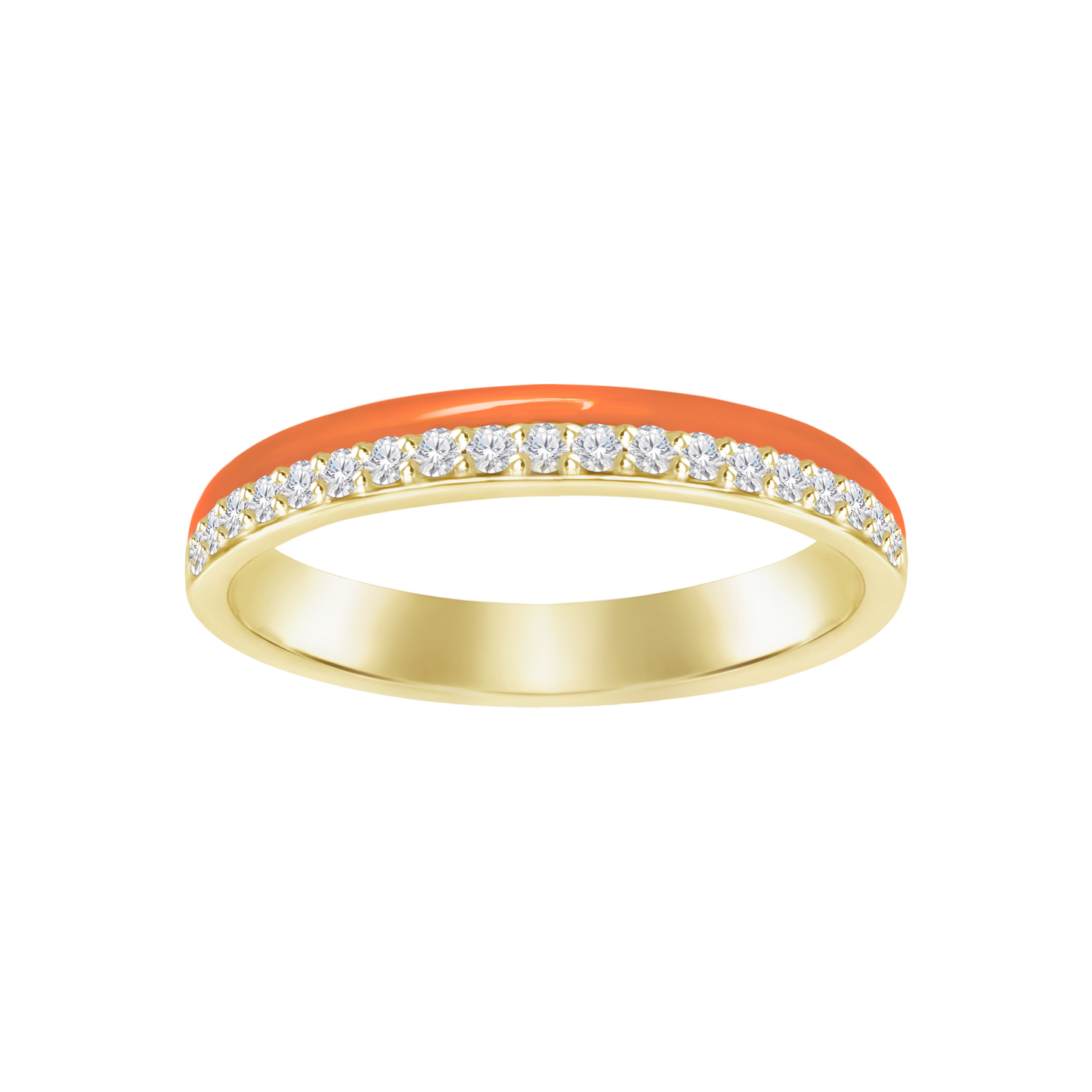 18k Enamel and Diamond Ring