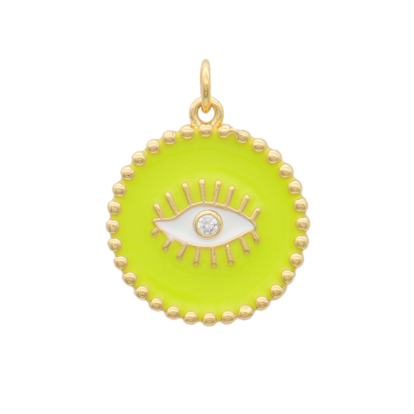 Round Shape White CZ Eye