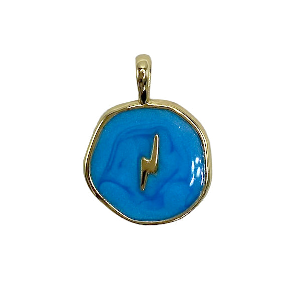 Blue Round Enamel Lightning