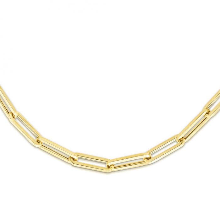 14K Gold 4.2mm Paperclip Chain