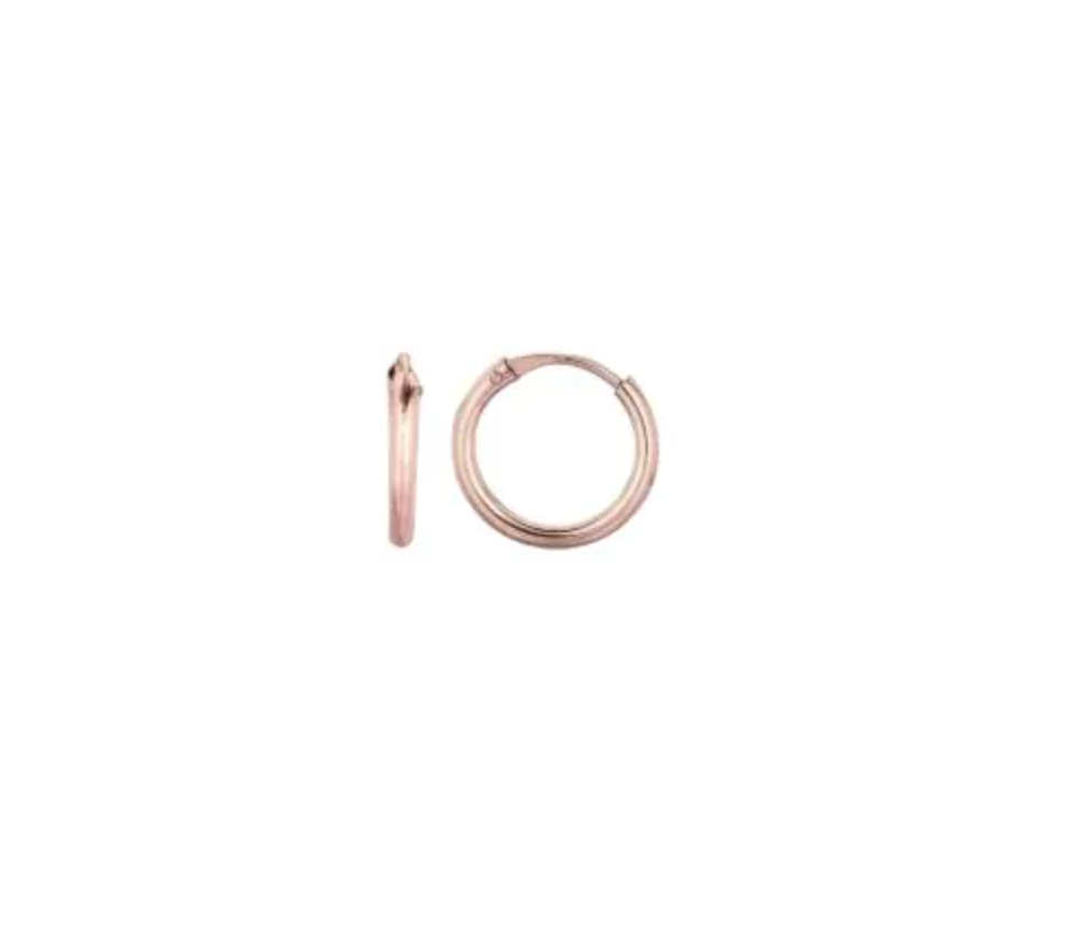 14K Gold 1x10mm Endless Hoop Earring