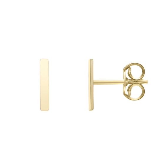 14K Gold Initial Stud Earring