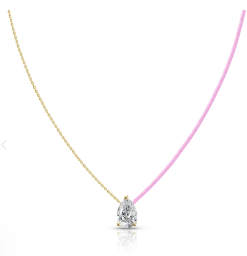 18k Necklace Diamond 1 Silk Cord