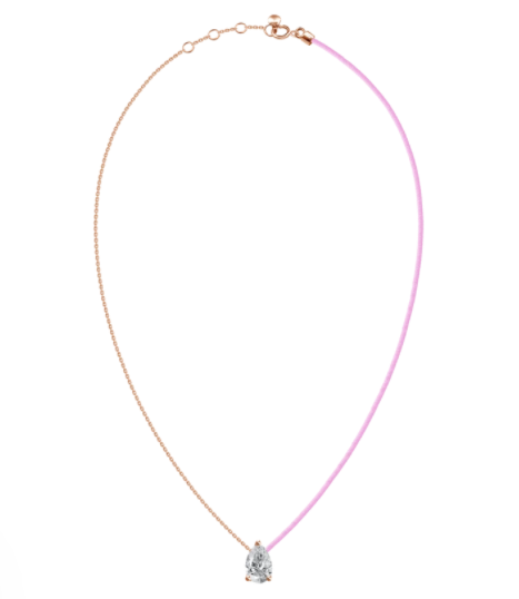 18k Necklace Diamond 1 Silk Cord