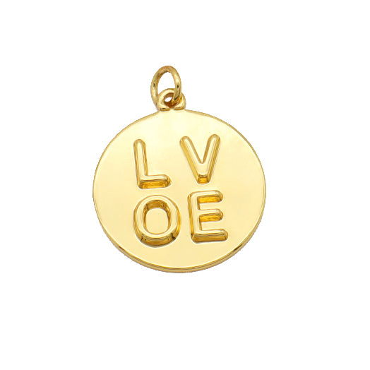 Gold Round LOVE