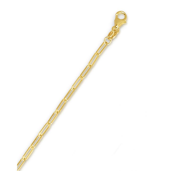 14K Gold 2.1mm Paperclip Chain